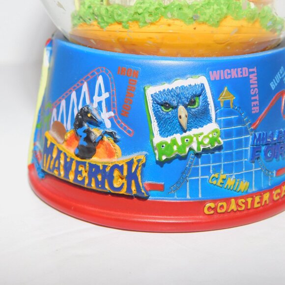 VTG Cedar Point Amusement Park Mini 3.5" Roller coaster Snow Globe Souvenir - Picture 5 of 11